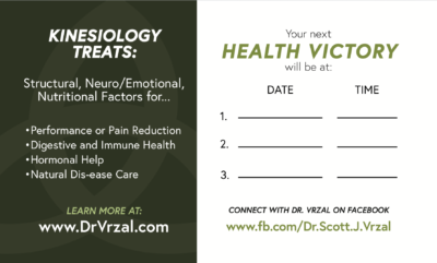 Dr Vrzal Chiropractic Business Card Design by Justin Powell